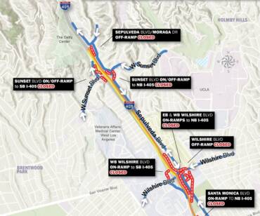 Caltrans reducirá carriles en la I-405 para rehabilitación de pavimento en el Paso Sepúlveda