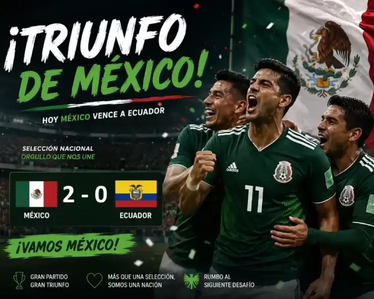 México se impuso a Ecuador 2-0 y avanza a octavos de final de la Copa del Mundo.