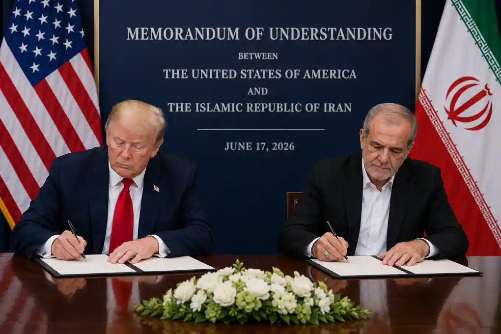 Trump y Pezeshkian firman histórico memorando de entendimiento entre Estados Unidos e Irán