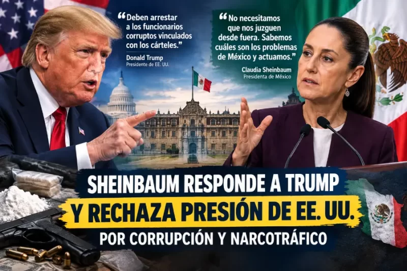 "No necesitamos que nos juzguen desde afuera", le respondió Sheinbaum a Trump.