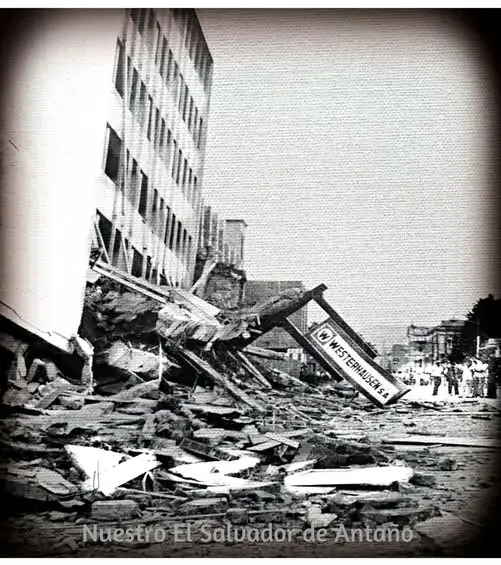 El Hotel San Salvador fue otro de los edificios destruidos por el movimiento telúrico.