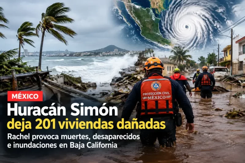 Baja California y Guerrero, son los dos estados con mayores afectaciones por las lluvias.