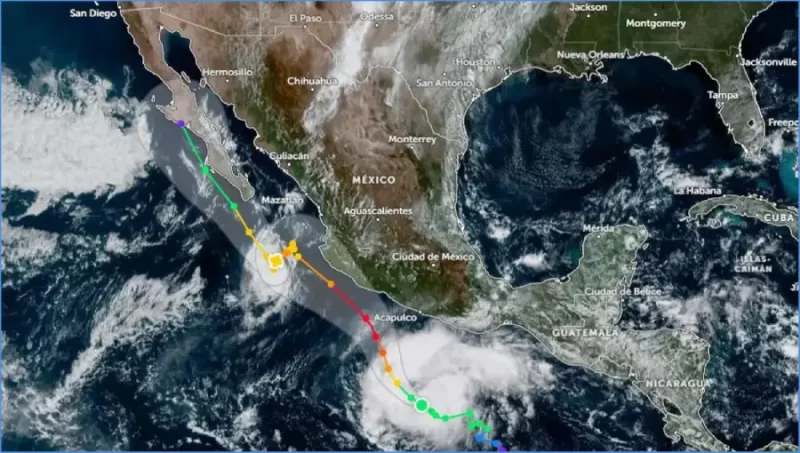 Huracán Trudy se desplaza a más de 15 kilómetros por hora hacia el noroccidente mexicano.