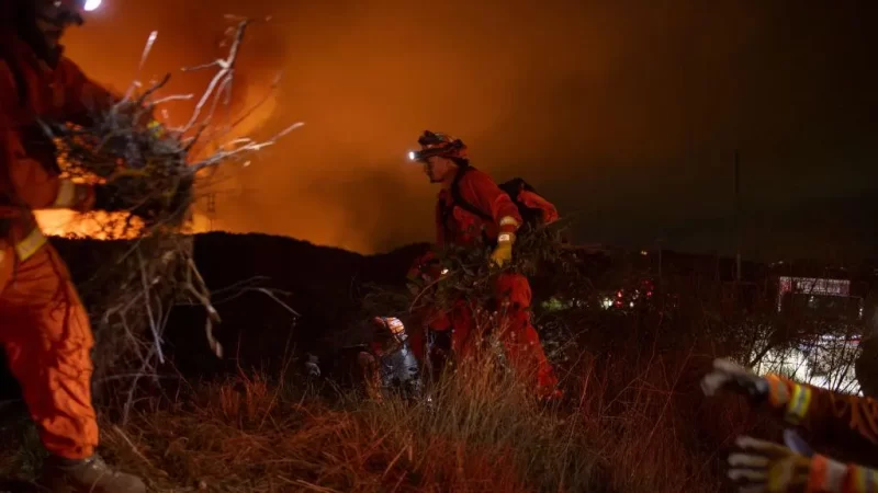 El fuego se desató en horas de esta madrugada.