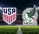 Escudos de EE.UU. y México de ono el estadio de noche