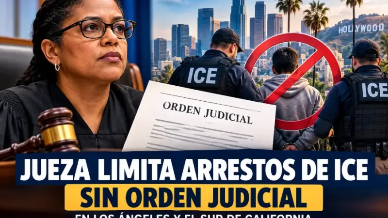 En el sur de California una jueza sentenció que el ICE no podrá detener inmigrantes in orden judicial.