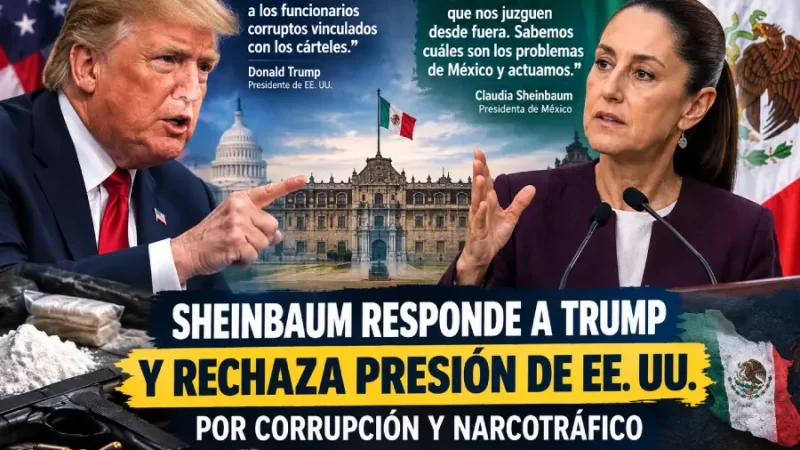 "No necesitamos que nos juzguen desde afuera", le respondió Sheinbaum a Trump.