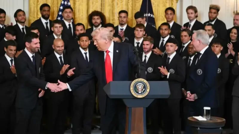 Presidente de EE.UU. recibió a Messi y al Inter Miami en La Casa Blanca.